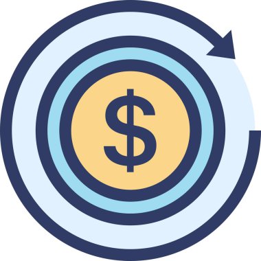 Yatırım simgesi, minimalist vektör illüstrasyonu