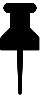 iğne imleci simgesi, vektör illüstrasyonu