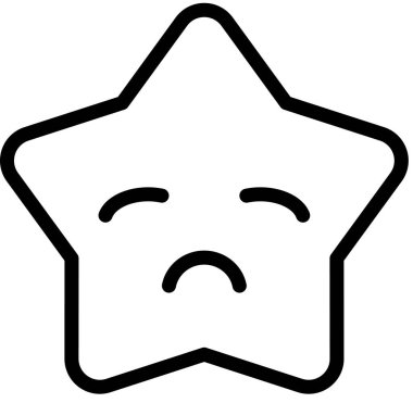 hayal kırıklığına uğramış ifade, minimalist vektör çizimi