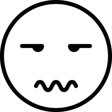 Beyaz arkaplanda izole edilmiş korkmuş yüz, vektör illüstrasyonu