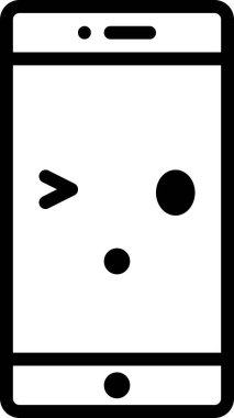 İfade yüz ifadesi duygu simgesi vektörü, telefonda nutku tutulmuş yüz avatarı