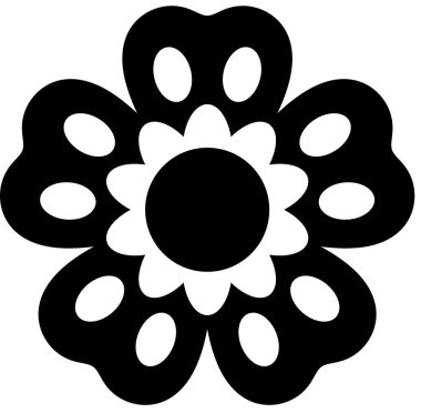 Çiçek süslemesi, çiçek çiçeği çiçek sanatının siyah çizim vektörü