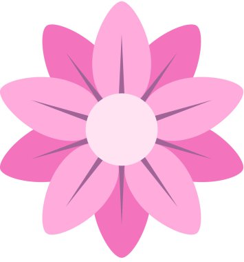 Çiçek süslemesinin pembe mor vektör çizimi, çiçek çiçeği çiçeği çiçek sanatı