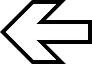 Beyaz arkaplanda izole edilmiş ok yönü, vektör illüstrasyonu