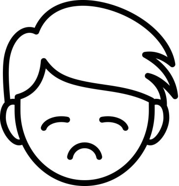 hayal kırıklığına uğramış avatar, emoticon konsept vektör çizimi