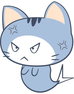 kızgın ifade yüz ifadeleri vektör illüstrasyonu