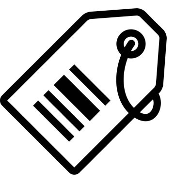 etiket simgesi, asgari vektör illüstrasyonu