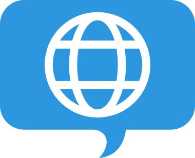 Dünya düz simgesi bayrağı, vektör illüstrasyonu