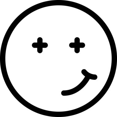 Maskot duygularının modern grafik çizimi Mutlu simge