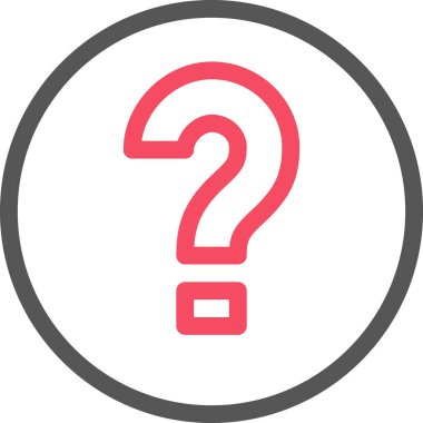 Soru hatalı simgesi, vektör illüstrasyonu