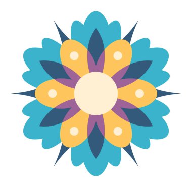 Çiçek mandala vektör çizimi 