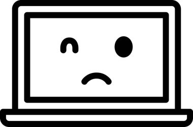 üzgün yüz avatarı, emoticon konsept vektör çizimi