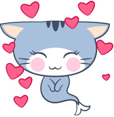 Gülümseme ifadesi yüz ifadeleri vektör illüstrasyonu