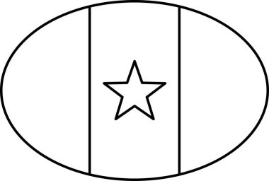 Senegal vektör illüstrasyonunun bayrağı