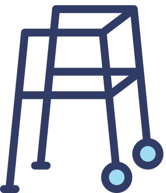 Beyaz arkaplanda yürüyen yardım simgesi izole edildi, vektör illüstrasyonu