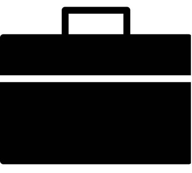 bavul düz simgesi, vektör illüstrasyonu