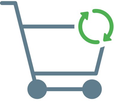 Alışveriş arabasının vektör çizimi, çevrimiçi satın alma