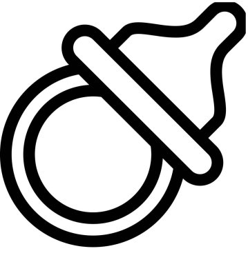 kauçuk göğüs ucu düz simgesi, vektör illüstrasyonu