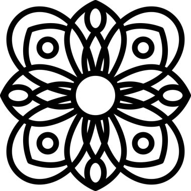 Çiçek mandala vektör çizimi 