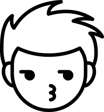 Erkek avatarın vektör illüstrasyonu 