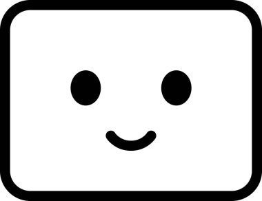 Yüz ifadesi duygu simgesi vektörü, gülen yüz avatarı 