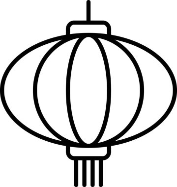 Ayışığı şenlik feneri simgesi, minimalist vektör çizimi
