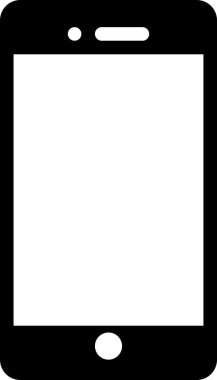 akıllı telefon düz simgesi, vektör, illüstrasyon 