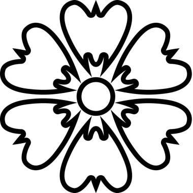 Çiçek süslemesinin vektör illüstrasyonu, çiçek bitkisi sanatı