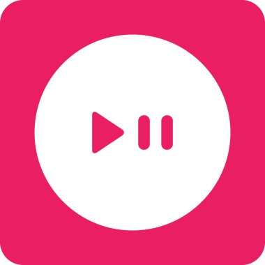 Beyaz arkaplanda izole edilmiş müzik simgesi, vektör illüstrasyonu