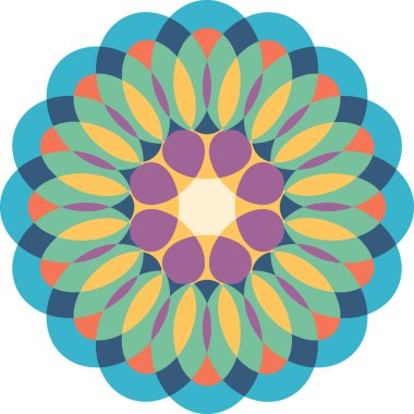 Çiçek mandala vektör çizimi 