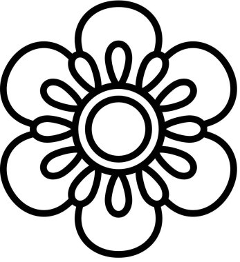 Sardunya kozmosu çiçeği, çiçek süslemesinin vektör çizimi, çiçek çiçeği çiçeği çiçeği sanatı.