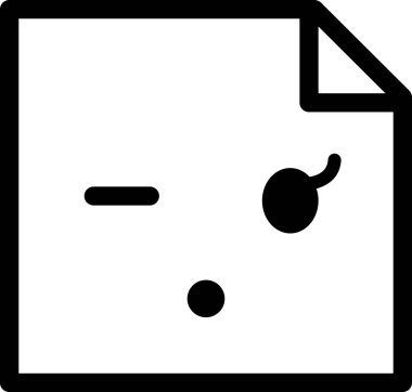 İfade yüz ifadesi duygu simgesi vektörü, dilsiz yüz avatarı etiket notasında