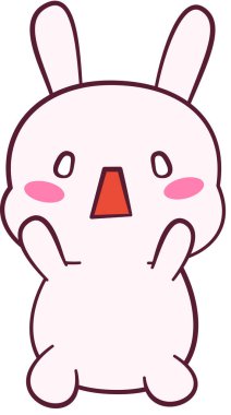 Maskot duygularının modern grafik çizimi Korkut