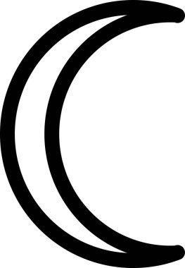 hilal düz simge, vektör illüstrasyonu