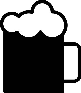 bira kupası simgesi, vektör illüstrasyonu
