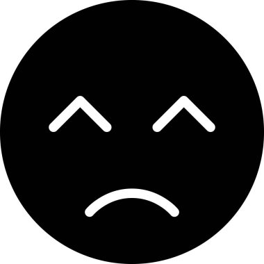 üzgün yüz avatarı, emoticon konsept vektör çizimi