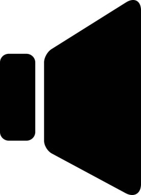 Beyaz arkaplanda izole edilmiş müzik simgesi, vektör illüstrasyonu