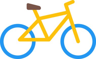 bisiklet düz simgesi, vektör illüstrasyonu