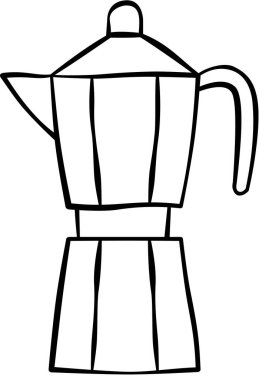 Moka pot web vektör resimleme arkaplanı