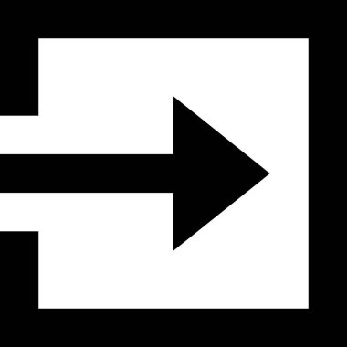 Beyaz arkaplanda izole edilmiş ok simgesi, vektör illüstrasyonu