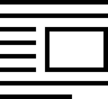 Beyaz arkaplanda izole edilmiş metin sarma sağ simgesi, vektör illüstrasyonu 