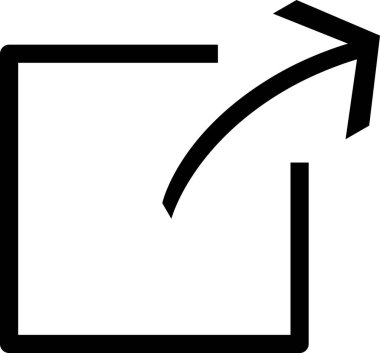 Beyaz arkaplanda izole edilmiş ok simgesi, vektör illüstrasyonu