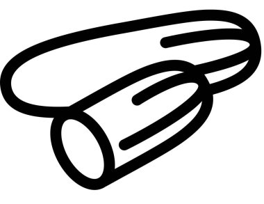 salatalık simgesi, minimalist vektör illüstrasyonu