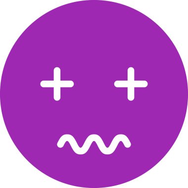 Beyaz arkaplanda izole edilmiş korkmuş yüz, vektör illüstrasyonu