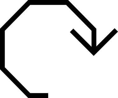 Beyaz arkaplanda izole edilmiş ok simgesi, vektör illüstrasyonu