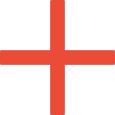 İngiltere bayrağı düz simge, vektör illüstrasyonu 