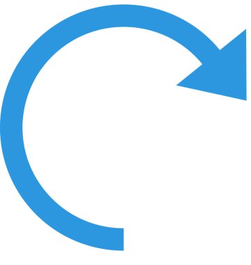 Beyaz arkaplanda izole edilmiş ok simgesi, vektör illüstrasyonu