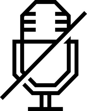 mikrofon düz simgesi, vektör illüstrasyonu