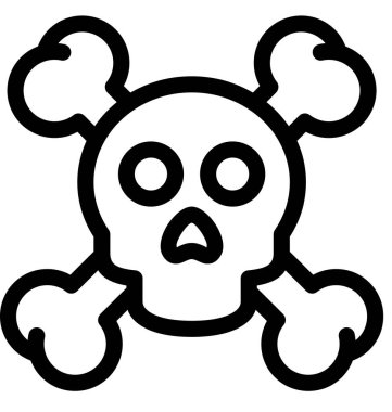 çapraz kemikler simgesi, vektör illüstrasyonu