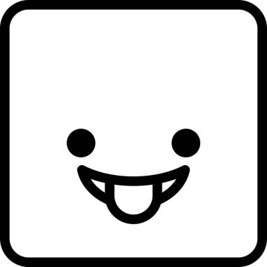 dilin dışa dönük ifadesi, minimalist vektör illüstrasyonu